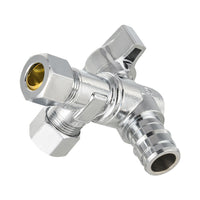 1/2" Pex-a Expansion (F1960) Inlet x 3/8" OD Compr. x 3/8" OD Compr. Split, Angle Stop Valve, Quarter Turn (Lead Free) Plumbingsell