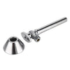 1/2" Sweat x 3/8" OD Compr. Angle Stop Valve, w/5" Angle Extension, 1/4-Turn (Lead Free)