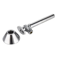 1/2" Sweat x 3/8" OD Compr. Angle Stop Valve, w/5" Angle Extension, 1/4-Turn (Lead Free)