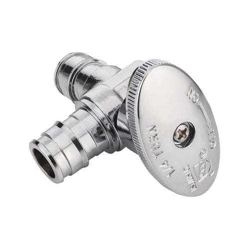 1/2" x 1/2" PEX Expansion Angle Stop Valve, 1/4 Turn (Lead Free) Plumbingsell
