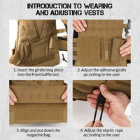 Votagoo AVS Tactical Plate Carrier Quick Release Chaleco Tactico Military Vest
