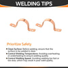 Pro 50 Pack 1/2" Copper Pipe Straps, Two Hole Plumbingsell