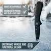 The Peasant Folding Pocket Knife Giftset for Men and Women (Black and Blue) Holtzman's Gorilla Survival