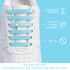 Light Blue Stretchy Tieless Silicone Elastic Shoelaces | 16 Straps The Original Stretchlace