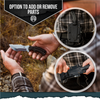 The Baby Tracker D2 Steel Bushcraft Survival Neck Knife Gift Set (Black and Gray)