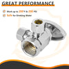 1/2" FIP x 3/8" OD Compr. x 3/8" OD Compr. Dual Angle Stop Valve, Multi Turn (Lead Free)