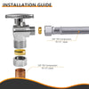 1/2" Nominal (5/8" OD) Compr. x 3/8" OD Compr. Angle Stop Valve, 1/4 Turn (Lead Free) Plumbingsell