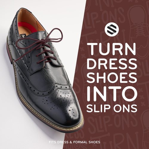 Dark Brown Round Elastic Dress Shoe Laces The Original Stretchlace