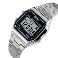 New Digital Men Luxury Retro Men's Sport Wristwatch Fashion Stopwatch Electronic Watches For Mens With  Alarm Clock