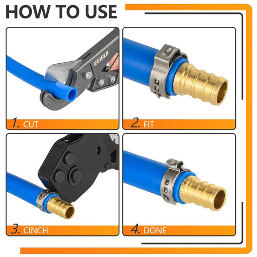 EFIELD PEX Ratchet, PEX Clamp Pinch Tool