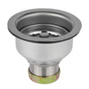 3-1/2" Kitchen Sink Deep Double Cup Drain w/ Basket