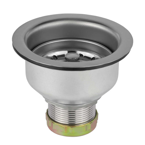 3-1/2" Kitchen Sink Deep Double Cup Drain w/ Basket