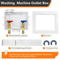 10 Pcs 1/2" Push Fit Inlet, Washing Machine Outlet Box