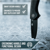 The Peasant Folding Pocket Knife Giftset for Men and Women (Black) Holtzman's Gorilla Survival