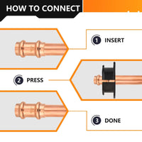 3/4" Press Copper Coupling w/Stop (Lead Free) Plumbingsell