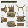 Votagoo Tactical Chest Rig，Molle Modular Micro Fight Chest Rigs Adjustable&Detachable with 5.56/7.62 Magazine Pouch
