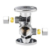 1/2" FIP x 3/8" OD Compr. x 3/8" OD Compr. Dual Stop Valve, 1/4 Turn (Lead Free)