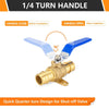 10 Pcs 3/4" PEX Expansion Drop Ear Ball Valve, Blue (Lead Free)