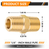 30 Pcs 1/4" Male NPT Brass Hex Connector