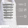 Grey Stretchy Tieless Silicone Elastic Shoelaces | 20 Straps The Original Stretchlace