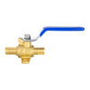 10 Pcs 1/2" PEX Crimp Drop Ear Ball Valve, Blue (Lead Free)