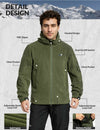 ANTARCTICA GEAR Fleece Heating Jacket, Fit Zip Hood Winter Jacket For Men