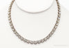 Antique Rhinestone Sterling Silver Necklace 14"