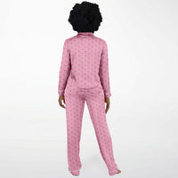 Simple Pink Flamingo Satin Pajamas