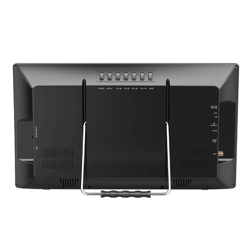 Portable 16" 12 Volt Digital LED TV with USB, SD, and HDMI Input: Built-in Rechargeable Lithium Ion Battery and FM Radio Jupiter Gear