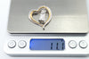 Designer BGE Gold Vermeil Schnauzer Heart Sterling Silver Pendant