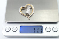 Designer BGE Gold Vermeil Schnauzer Heart Sterling Silver Pendant