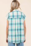 Mittoshop Mineral Wash Plaid Button Down Shirt