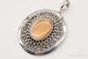 VTG Large Designer BA Suarti Peach Mother Of Pearl Sterling Silver Pendant