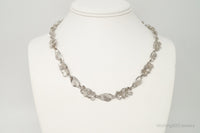 Antique SB Floral Art Nouveau Link Sterling Silver Necklace
