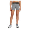 Nike Girls NP Dri-Fit 3" Shorts L Carbon Heather | White