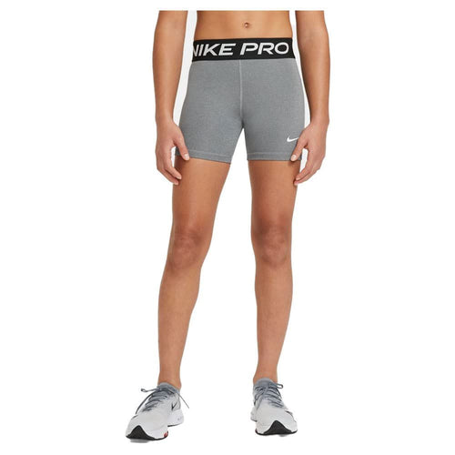 Nike Girls NP Dri-Fit 3" Shorts L Carbon Heather | White