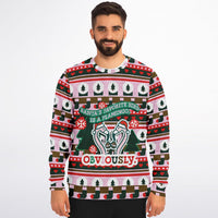 Santa's Favorite Bird Is A Flamingo Ugly Christmas Sweatshirt