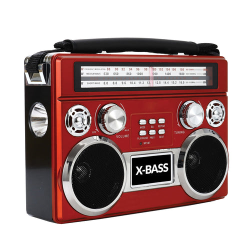 Portable 3 Band Radio with Bluetooth and Flashlight (SC-1097BT) Jupiter Gear