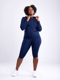 JupiterGear Mid-Rise Capri Fitness Leggings with Side Pockets