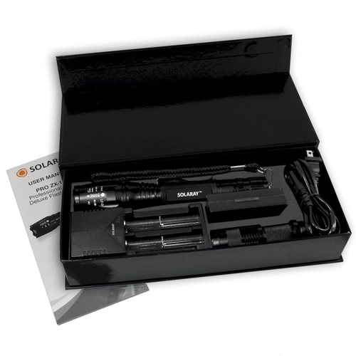 Solaray ZX-1XL 18650 LED Tactical Flashlight Kit