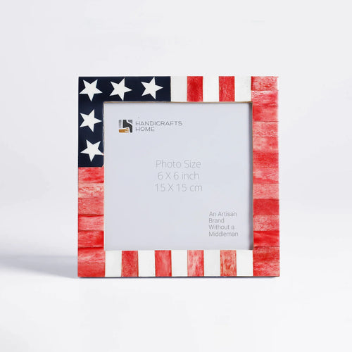 Poster Frame American Flag Collection Bone, Resin Inlay, Multi Color, 24 Sizes