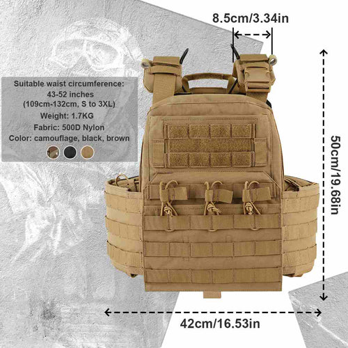 Votagoo Combat Tactical Vest CPC Military Plate Carrier Vest