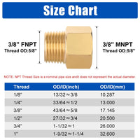 30 Pcs 3/8" M x 3/8" F NPT Connector