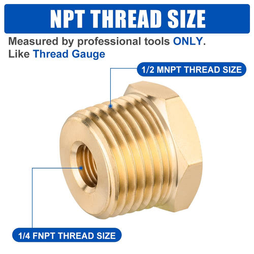 1/2" M x 1/4" F NPT Connector