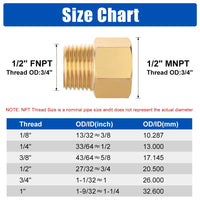 1/2" M x 1/2" F NPT Connector