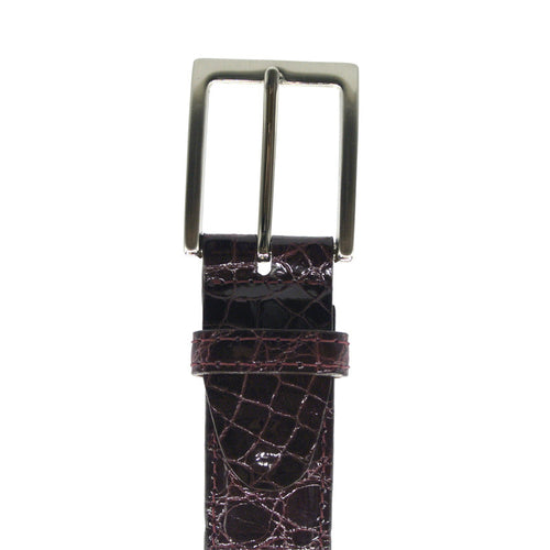 Zelli Italia Zelli Italia 70-100-BDX ALLIGATOR Belt, Bordeaux