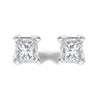 .925 Sterling Silver 1/4 Cttw Princess-Cut Diamond Solitaire Stud Earrings (H-I Color, I1-I2 Clarity)