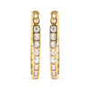 10K Yellow Gold 1.00 Cttw Round and Baguette-Cut Diamond U-Hoop Earrings (H-I Color, SI2-I1 Clarity)
