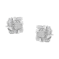 .925 Sterling Silver 1/2 Cttw Round-Cut Diamond Stud Earrings (I-J Color, I1-I2 Clarity)