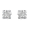 .925 Sterling Silver 1/2 Cttw Round-Cut Diamond Stud Earrings (I-J Color, I1-I2 Clarity)